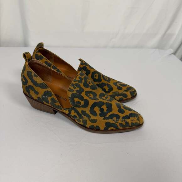 Lucky Brand Shoes - Lucky Brand Gidney Leopard Print d'Orsay Pointed Toe Loafers Size 6.5
